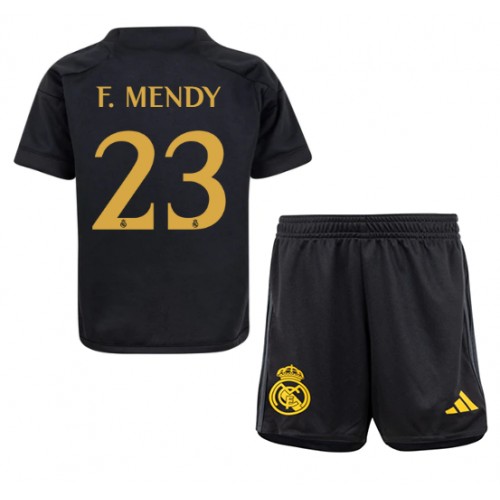 Otroški Nogometni dresi Real Madrid Ferland Mendy #23 Tretji 2023-24 Kratek Rokav (+ Kratke hlače)